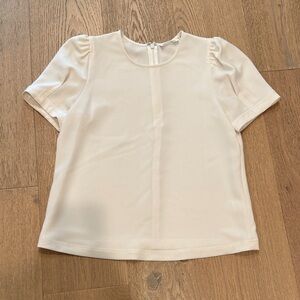 A.L.C. Cream Short Sleeve Blouse